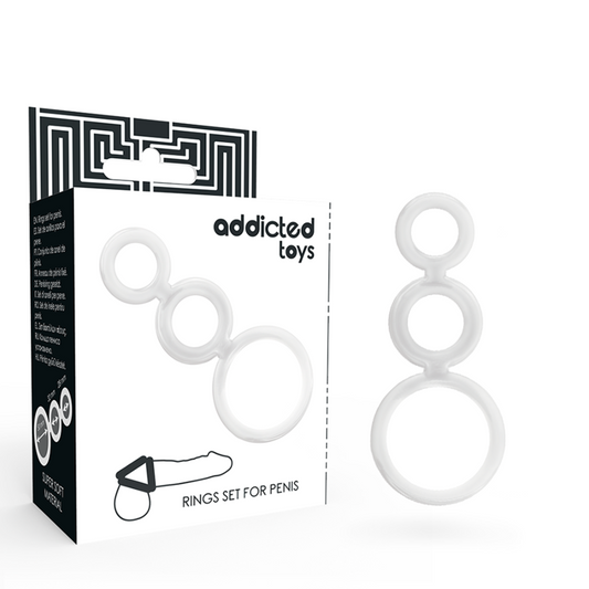 ADDICTED TOYS - RING SET FOR PENIS TRANSPARENT