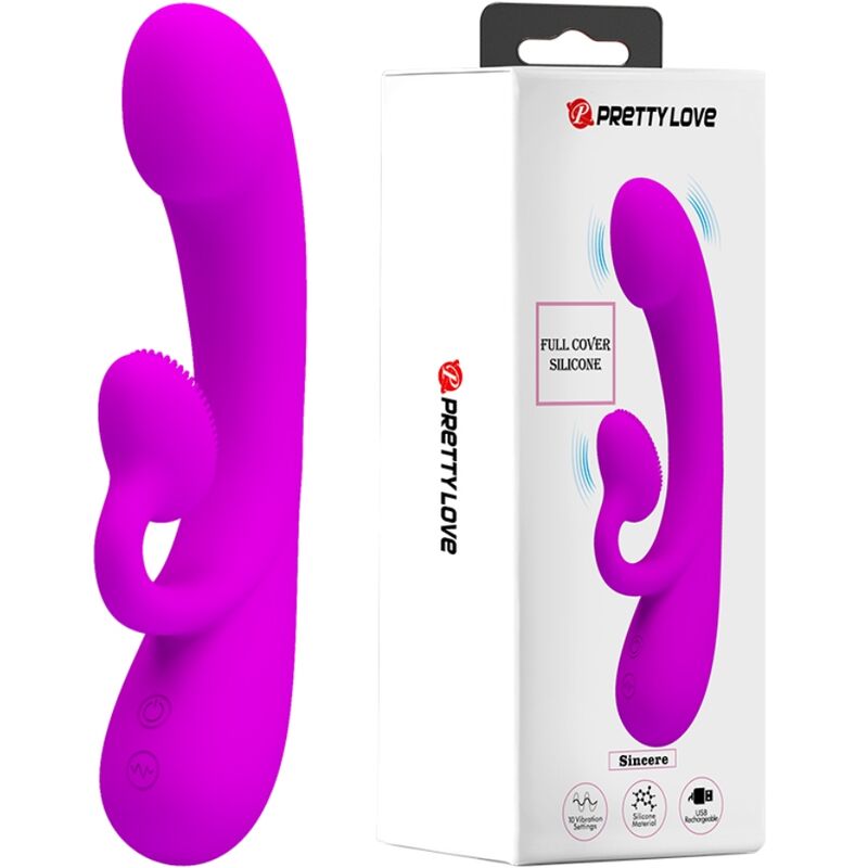 PRETTY LOVE - AUFRICHTIGER VIBRATOR UND KLITORIS-SAUGER