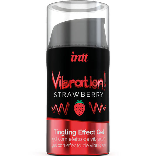 INTT - POTENTE GEL LÍQUIDO VIBRADOR ESTIMULANTE ÍNTIMO FRESA 15 ML
