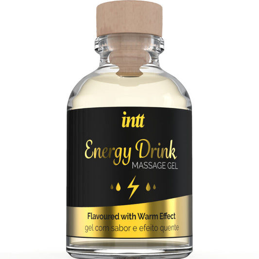 INTT MASSAGE & ORAL SEX - GEL DE MASAJE CON BEBIDA ENERGÉTICA AROMÁTICA Y EFECTO CALOR