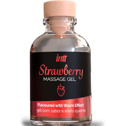 INTT MASSAGE & ORAL SEX - GEL DE MASAJE CON EFECTO CALIENTE SABOR A FRESA