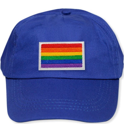 ORGULLO - GORRA AZUL CON LA BANDERA LGBT