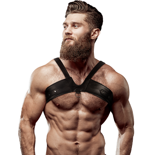 FETISH SUBMISSIVE ATTITUDE - BRIGADE CHEST STRAP MADE OF ECO-LEATHER FOR MEN