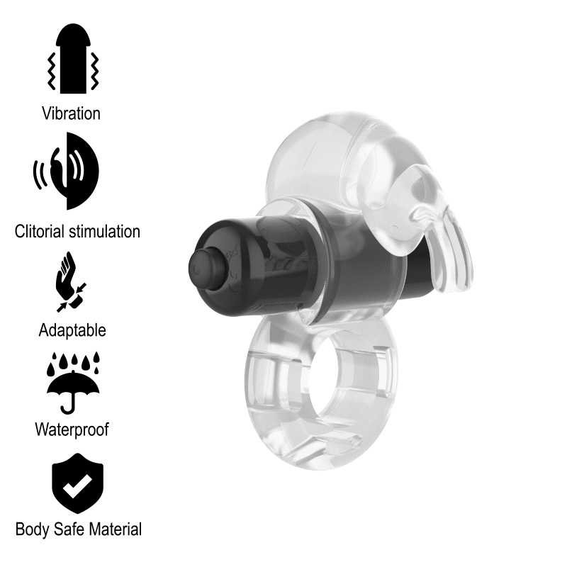 ANILLO VIBRADOR INTENSO - TRANSPARENTE PARA FREÍR
