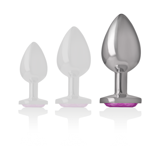 INTENSE - PLUG ANAL DE ALUMINIO METAL CORAZÓN ROSA TALLA L