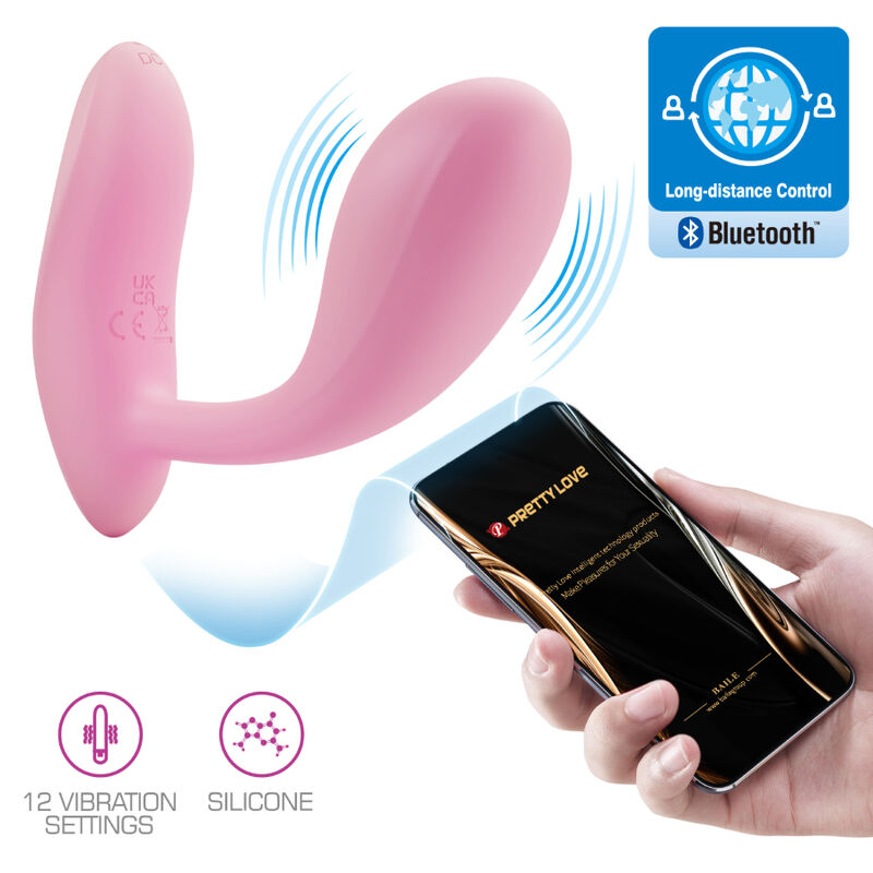 PRETTY LOVE - BAIRD G-SPOT 12 VIBRATIONEN ROSA APP