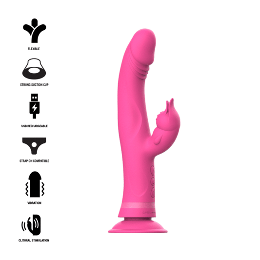 INTENSE - JULIO RABBIT VIBRADOR SILICONA ROSA