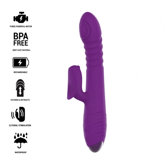 INTENSE - IGGY VIBRADOR MULTIFUNCIONAL ARRIBA Y ABAJO CON ESTIMULADOR DE CLÍTORIS