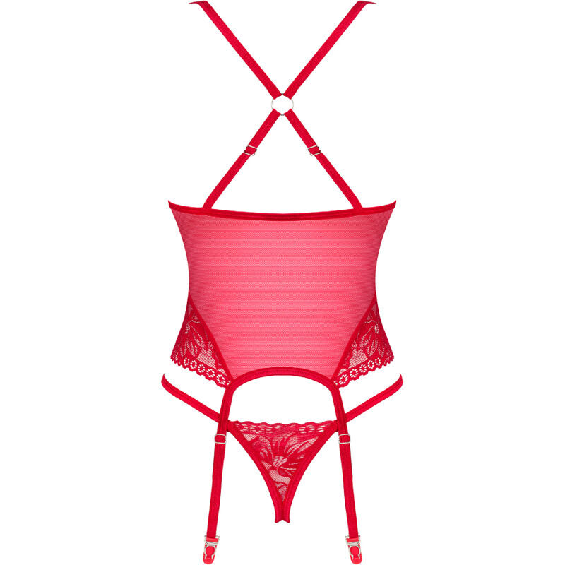 OBSESSIVE - LACELOVE KORSETT ROT XS/S