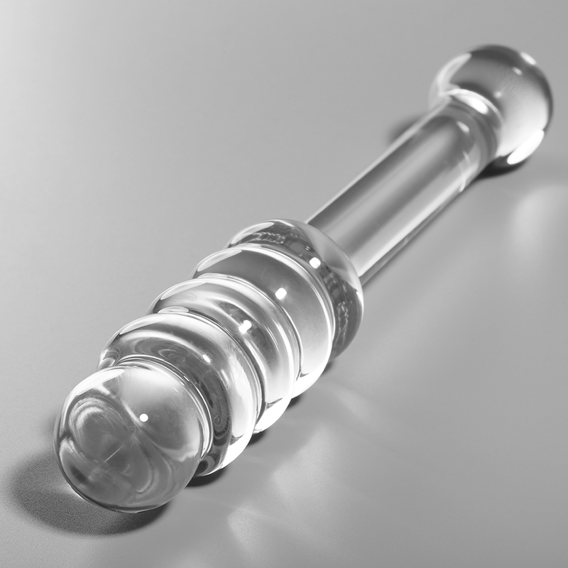 SERIE NEBULA DE IBIZA - MODELO 20 DILDO VIDRIO BOROSILICATO TRANSPARENTE 20,5 CM -O- 3 CM