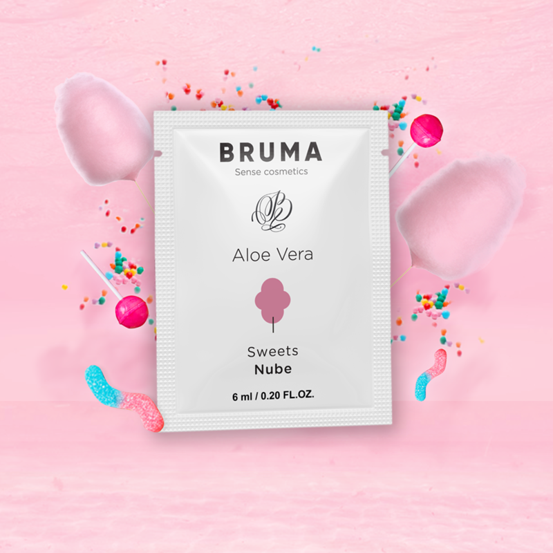 BRUMA - LUBRICANTE DE ALOE VERA SABOR A ALGODÓN DE AZÚCAR 6 ML