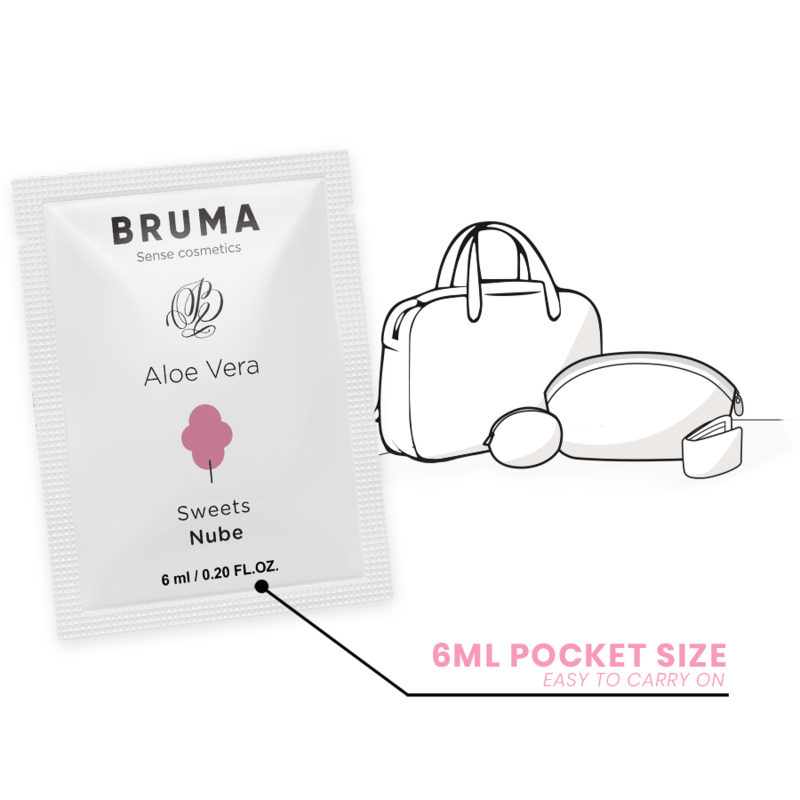 BRUMA - LUBRICANTE DE ALOE VERA SABOR A ALGODÓN DE AZÚCAR 6 ML