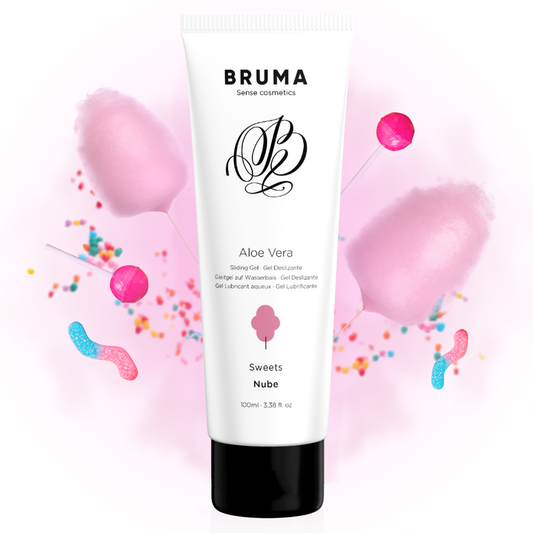 BRUMA - LUBRICANTE DE ALOE VERA SABOR A ALGODÓN DE AZÚCAR 100 ML