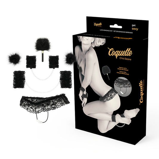 COQUETTE CHIC DESIRE - LACE ACCESSORY BONDAGE SET DELUXE
