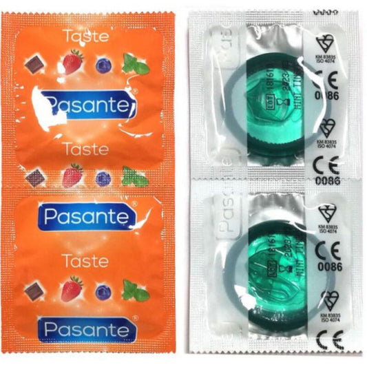 PASANTE - CONDONES SABOR MENTA SOBRE 144 UNIDADES