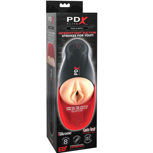 PDX ELITE - STROKER FUCK-O-MATIC VAGINA DOUBLE VIBRATION, PENIS & TESTICLES