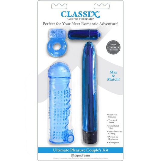 CLASSIX - KIT PARA PAREJAS CON ARO, TAPA Y BOLAS AZULES