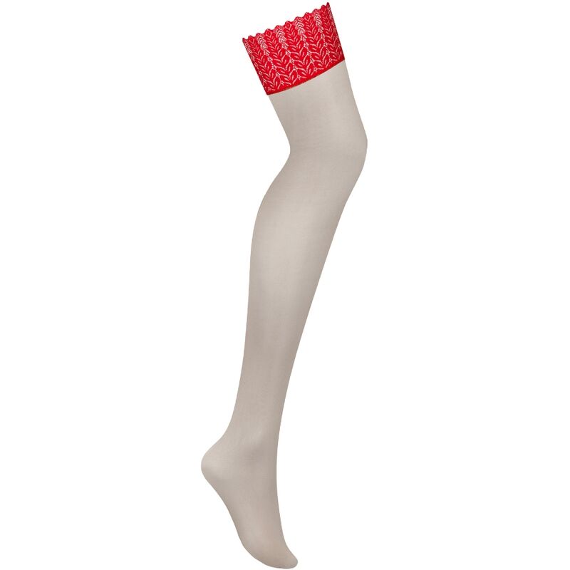 OBSESSIVE - INGRIDIA ROTE STRAPSSTRÜMPFE M/L
