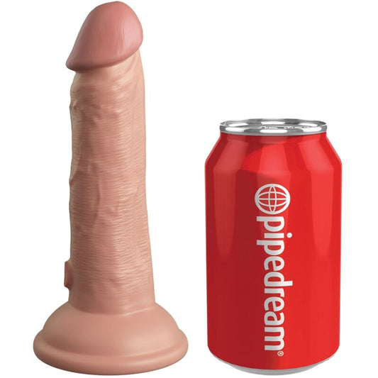 KING COCK - DILDO DE SILICONA CON VIBRACIÓN REALISTA ELITE 15,2 CM
