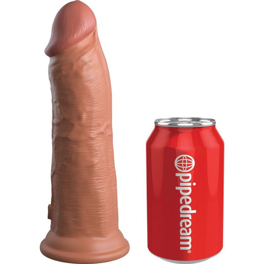 KING COCK - DILDO DE SILICONA CON VIBRACIÓN REALISTA ELITE 20,3 CM CARAMELO