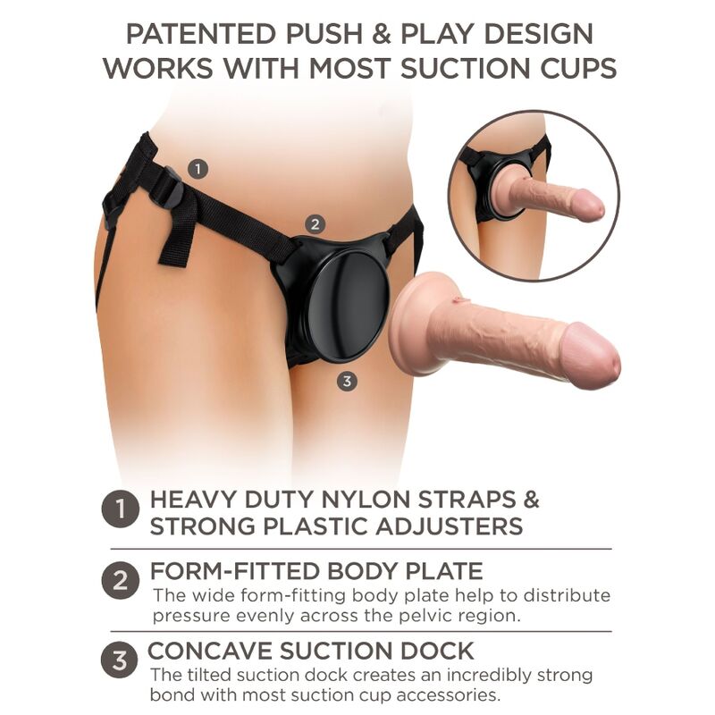 KING COCK - ELITE VERSTELLBARER GURT MIT DILDO 15.2 CM FÜR ANFÄNGER
