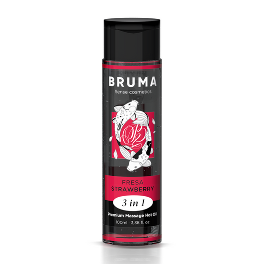 BRUMA - PREMIUM MASSAGE OIL WITH HEATING EFFECT, STRAWBERRY FLAVOR 3 IN 1 - 100 ML
