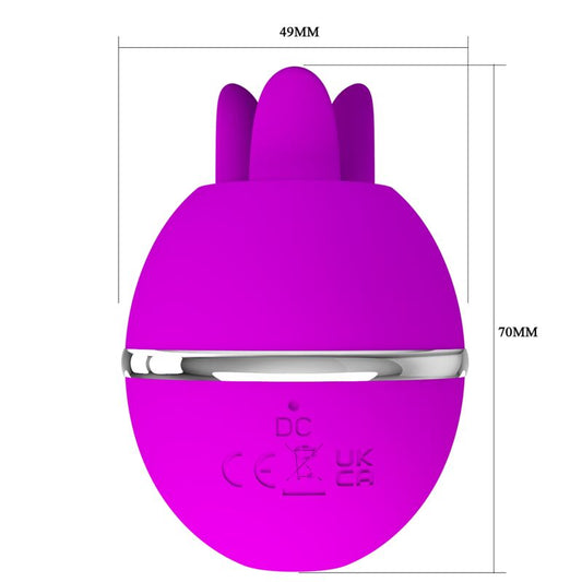 PRETTY LOVE - GEMINI BALL MORADO. VIBRADOR REDONDO DE SILICONA