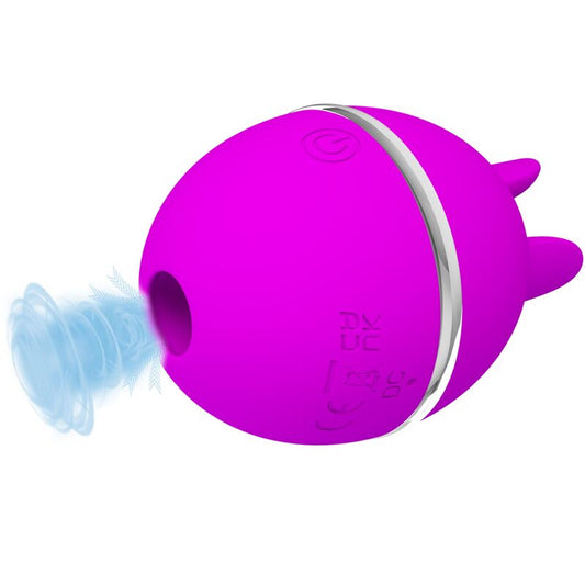 PRETTY LOVE - GEMINI BALL MORADO. VIBRADOR REDONDO DE SILICONA
