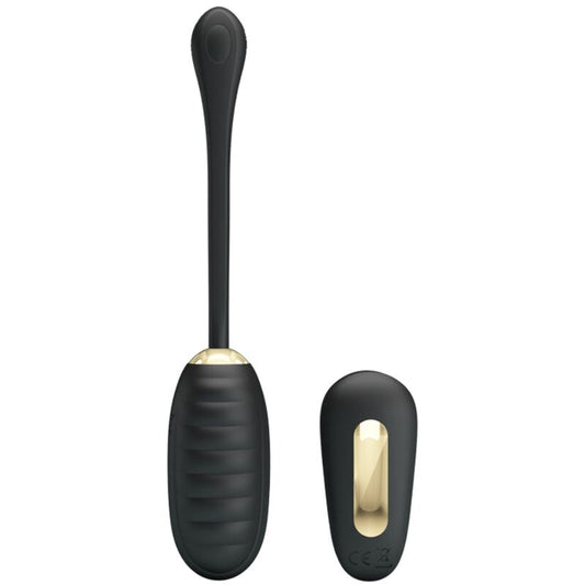 PRETTY LOVE - HUEVO VIBRADOR RECARGABLE DE LUJO DOREEN NEGRO CON CONTROL REMOTO