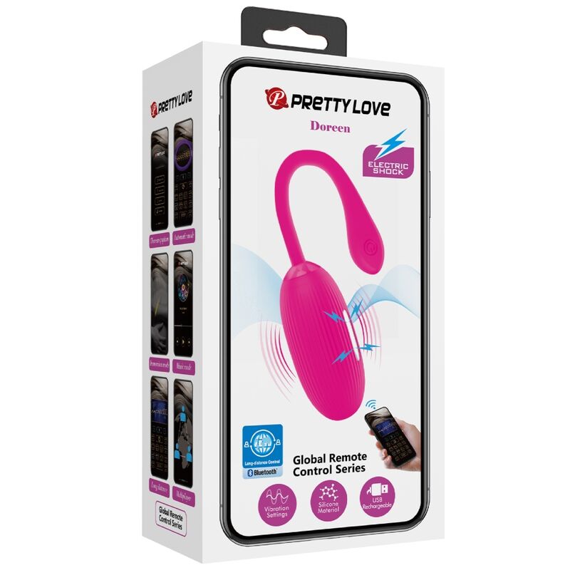 PRETTY LOVE - DOREEN VIBRIERENDES EI MAGENTA MIT FERNBEDIENUNG