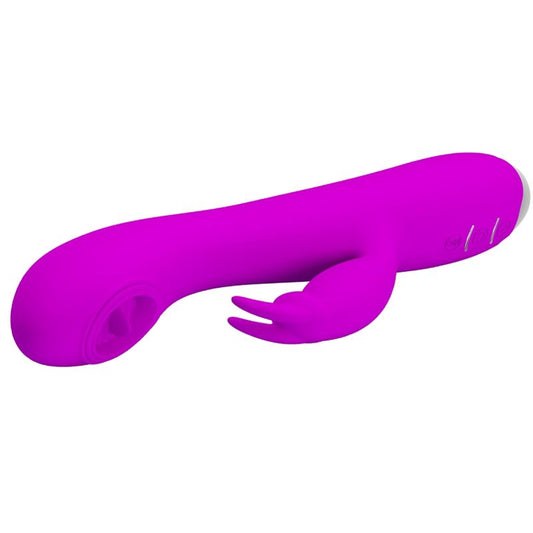 PRETTY LOVE - VIBRADOR RECARGABLE RACHEL CON VENTOSA MORADA