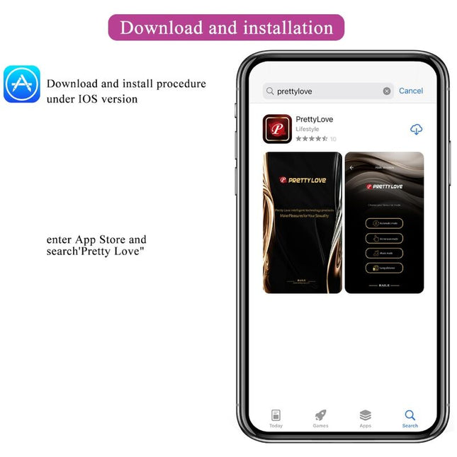 PRETTY LOVE - HUEVO VIBRADOR DE LA NINFA, CONTROLADO POR APP, MORADO