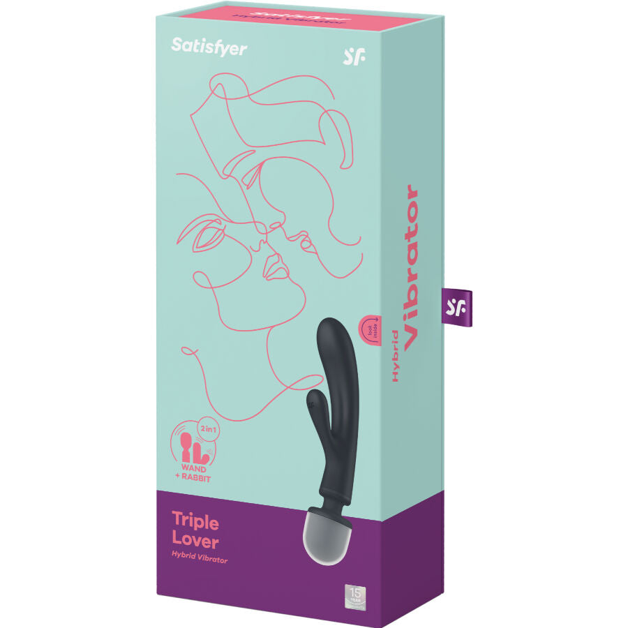 Satisfyer Triple Lover – 2-in-1 Rabbit-Vibrator & Massagestab mit 3 Motoren