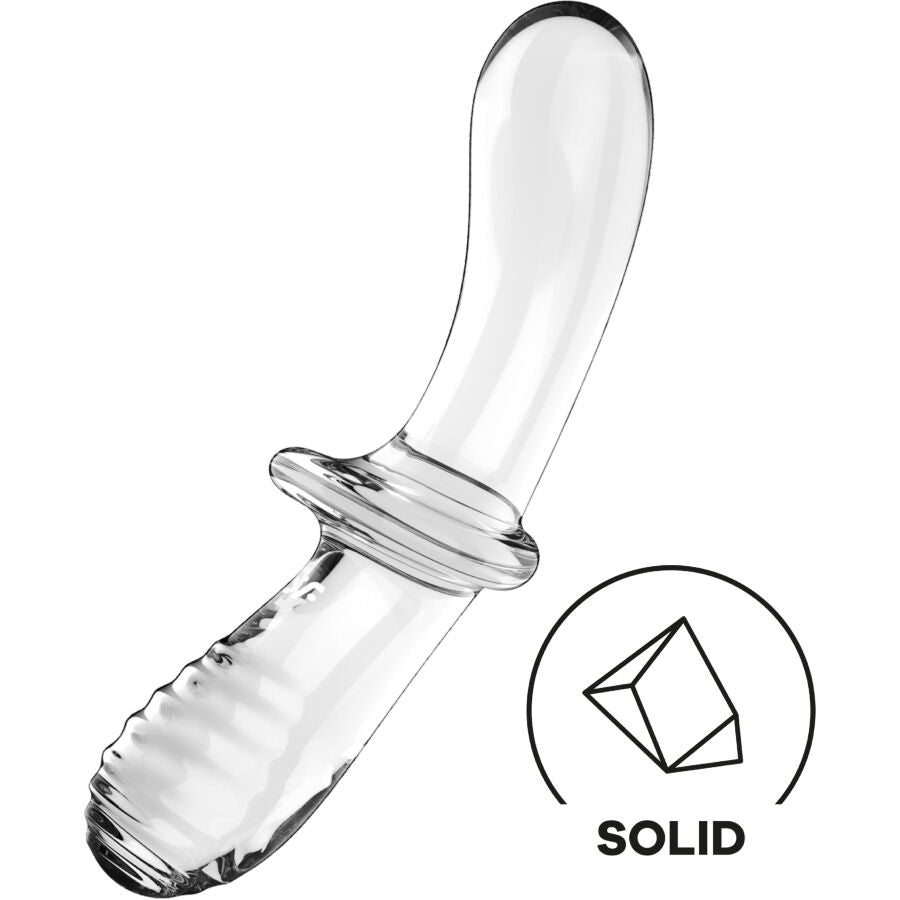 Satisfyer Double Crystal – Glasdildo mit Doppelstruktur für heiße & kalte Spiele