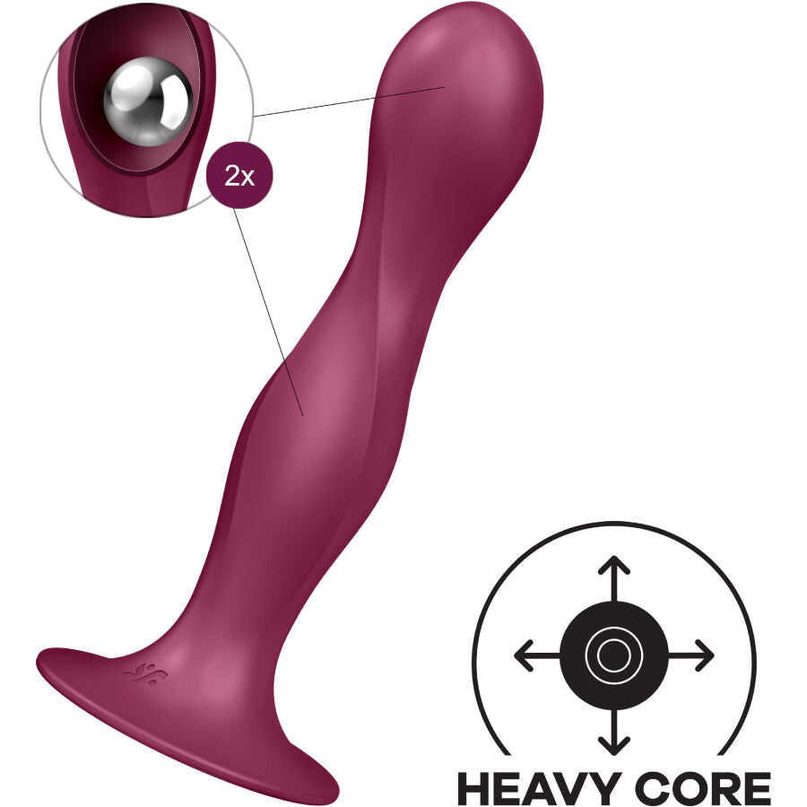 Satisfyer Double Ball-R – Gewichteter Dildo mit Saugnapf für anale & vaginale Stimulation