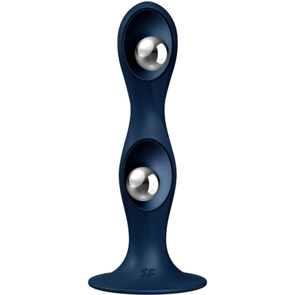 Satisfyer Double Ball-R – Weighted dildo with suction cup for anal & vaginal stimulation