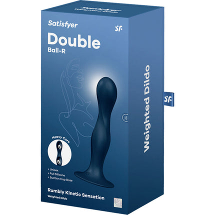 Satisfyer Double Ball-R – Weighted dildo with suction cup for anal & vaginal stimulation