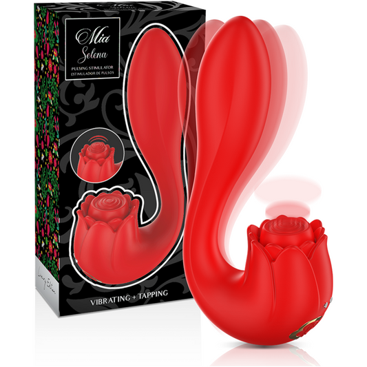 MIA - SELENA STIMULATOR VIBRATING + FLAP RED