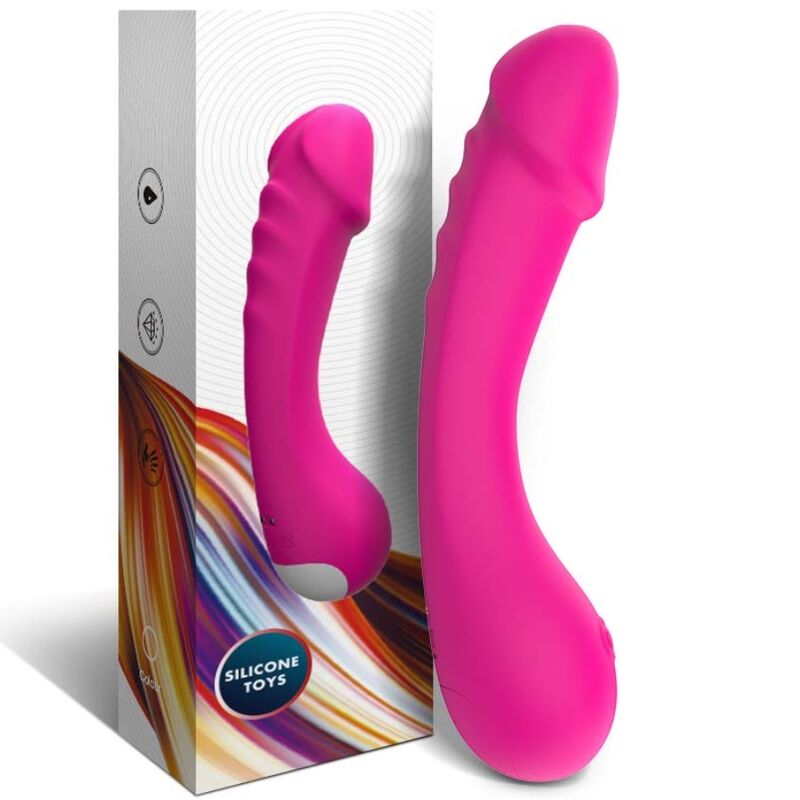 DILDO VIBRATOR G-SPOT SILIKON FUCHSIA