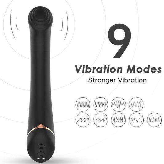 ARMONY - VIBRADOR CABEZAL PLEGABLE SILICONA NEGRO