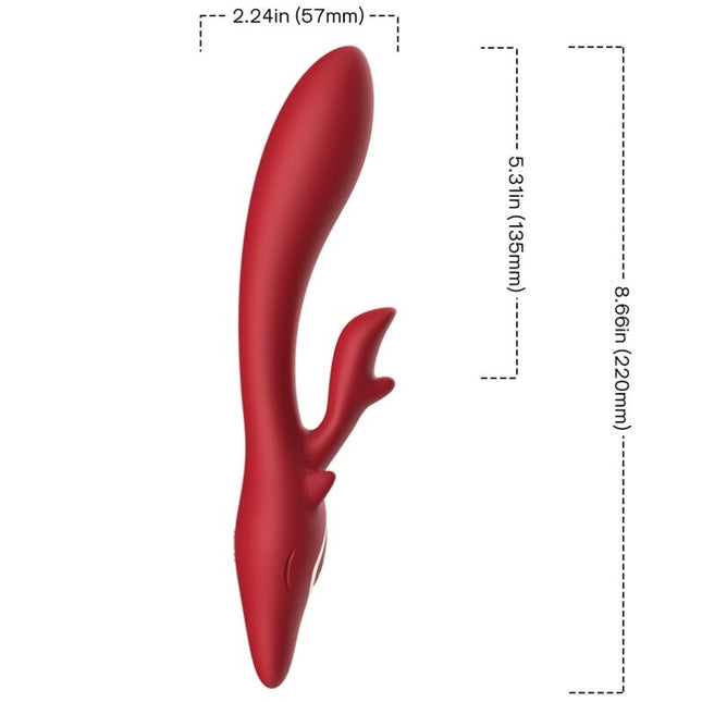 VIBRADOR ELK RABBIT - ROJO