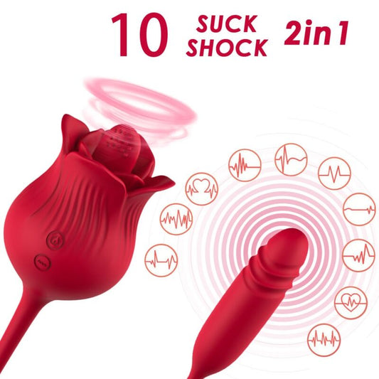 ARMONY - ROSELIP LICKS VIBRADOR DE CLÍTORIS Y VIBRADOR ROJO