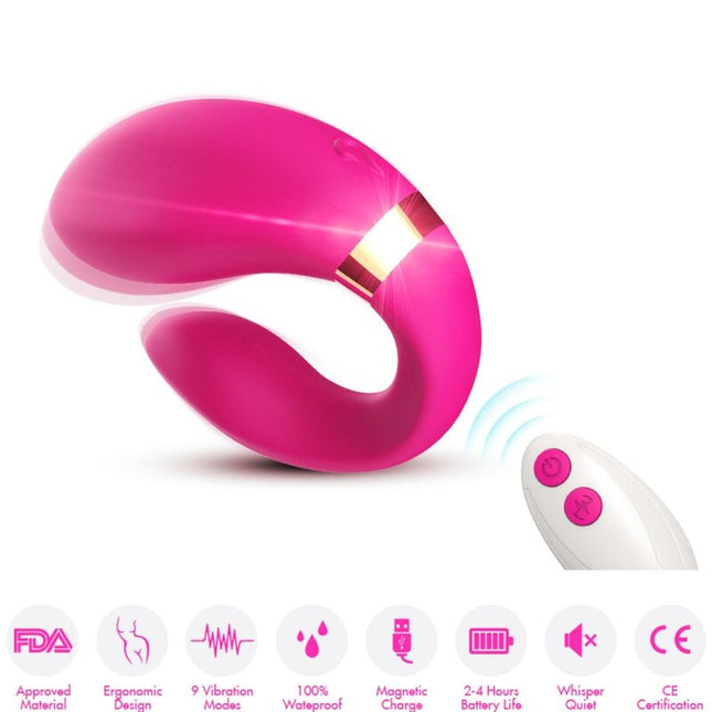 ARMONY - VIBRADOR PARA PAREJAS CON CONTROL REMOTO FUCSIA