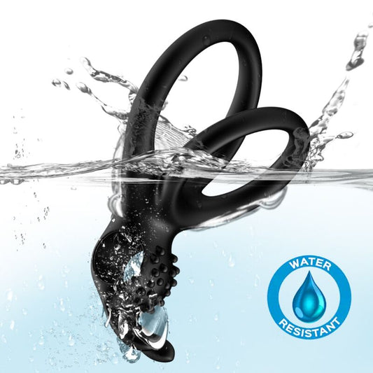 ARMONY - TRAVELLER DOUBLE VIBRATOR RING FOR COUPLES RABBIT BLACK