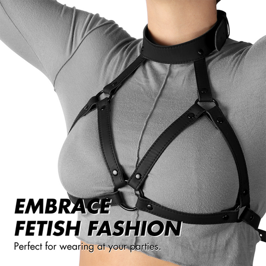 BONDAGE SUMISO FETICHE - CORREA DE PECHO AJUSTABLE