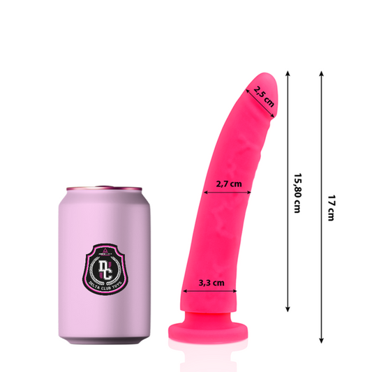 DELTA CLUB - JUGUETES DILDO ROSA SILICONA MÉDICA 17 CM -O- 3 CM