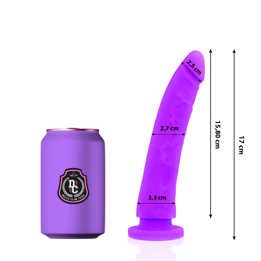 DELTA CLUB - JUGUETES DILDO MORADO SILICONA MÉDICA 17 CM -O- 3 CM