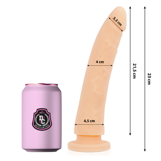DELTA CLUB - JUGUETES DILDO NATURAL DE SILICONA MÉDICA 23 CM -O- 4.5 CM