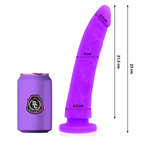 DELTA CLUB - JUGUETES DILDO MORADO SILICONA MÉDICA 23 CM -O- 4.5 CM