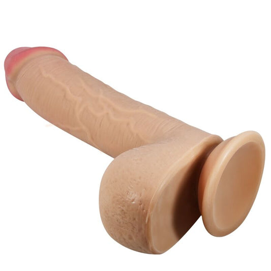 PRETTY LOVE - SLIDING SKIN SERIES REALISTIC DILDO WITH SLIDING SKIN SUCTION CUP 23.4 CM
